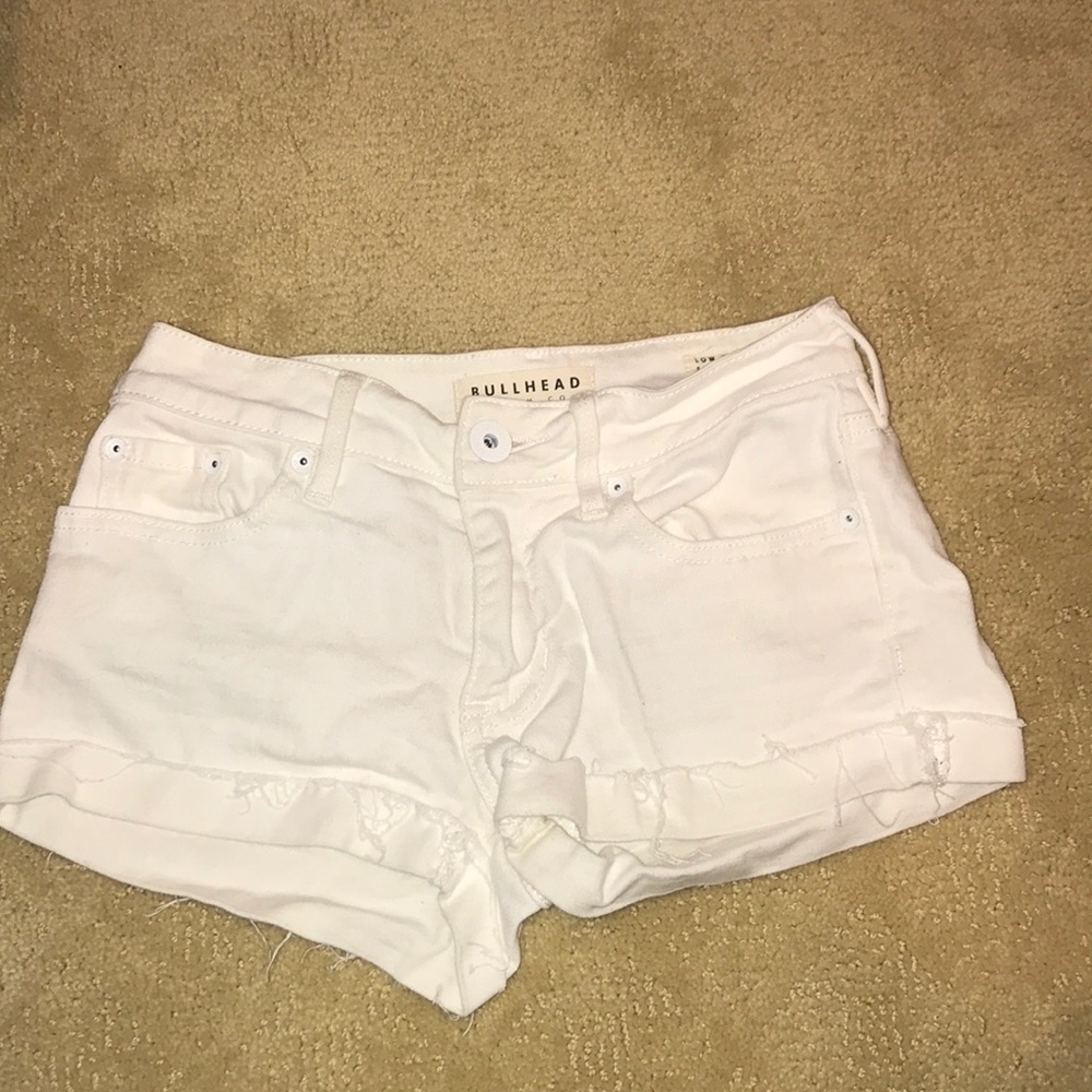 White jean shorts
